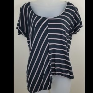 Volcom Striped Asymmetrical Tee Shirt